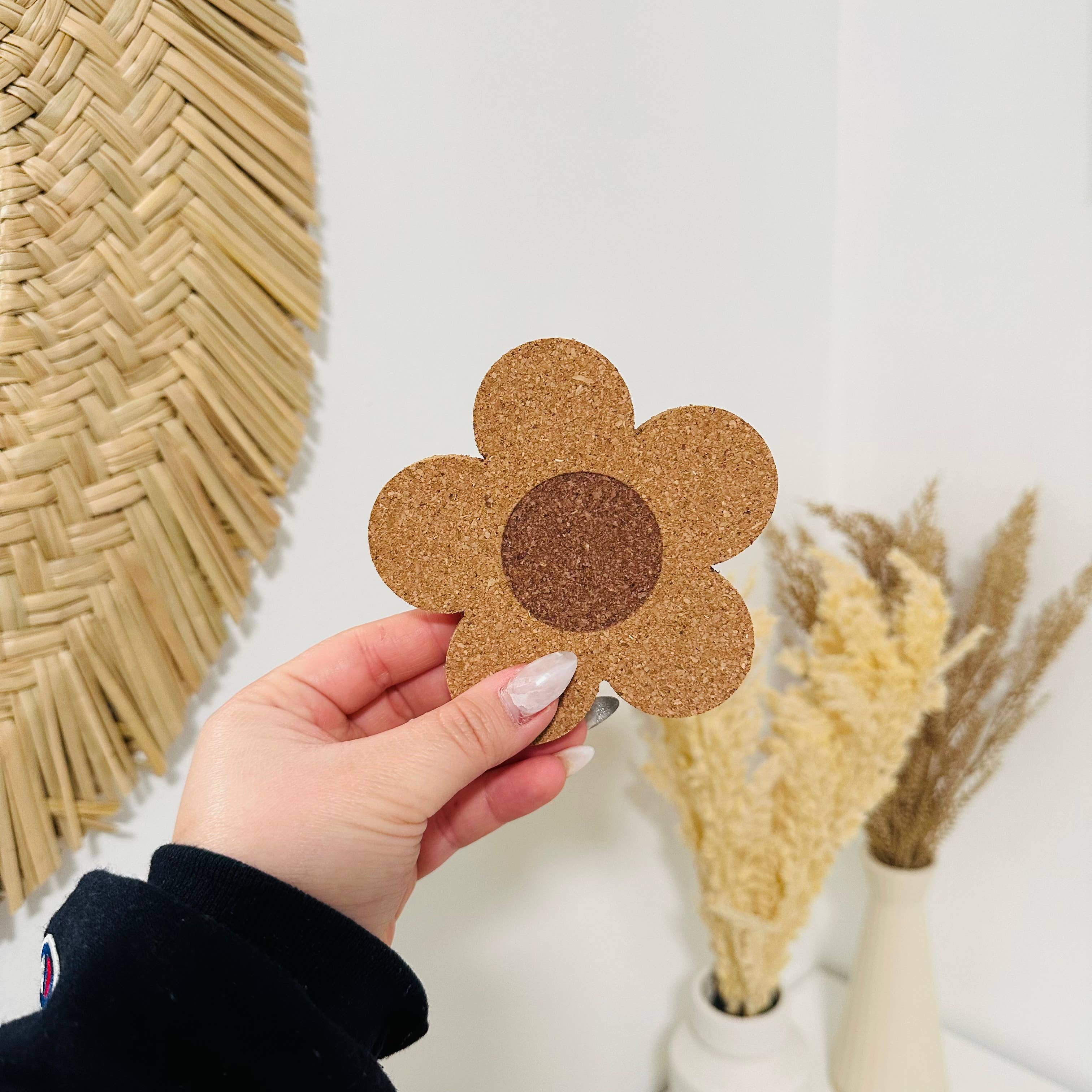Drink Cork Coaster | Coffee Coaster | Retro Flower Coaster