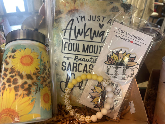 Sunflower Theme Gift Basket