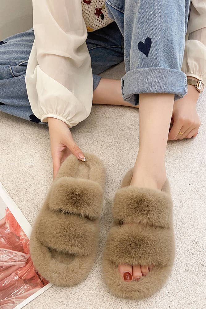 Winter Flat Warm Fluffy Slippers