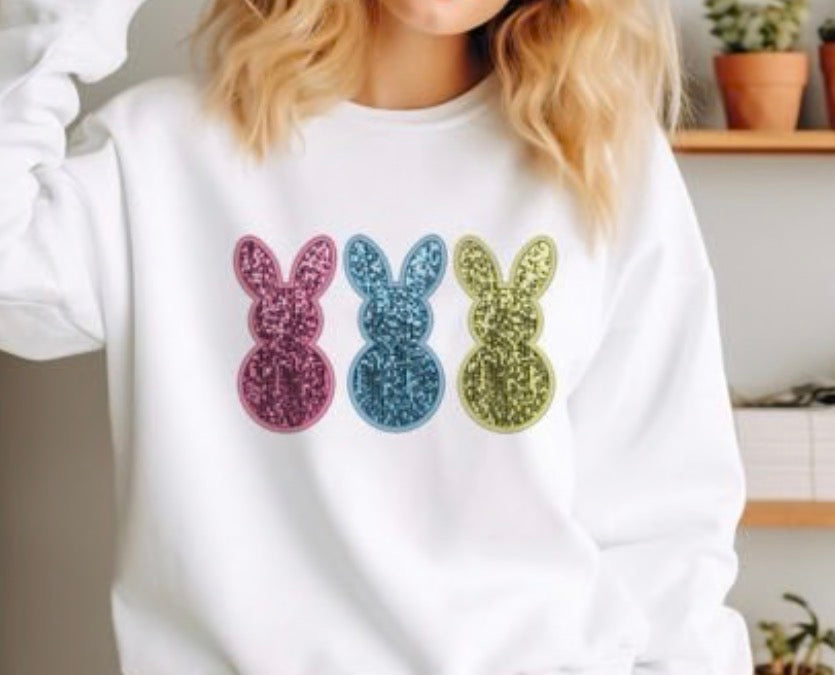 Happy Easter Bunny faux Sequins
