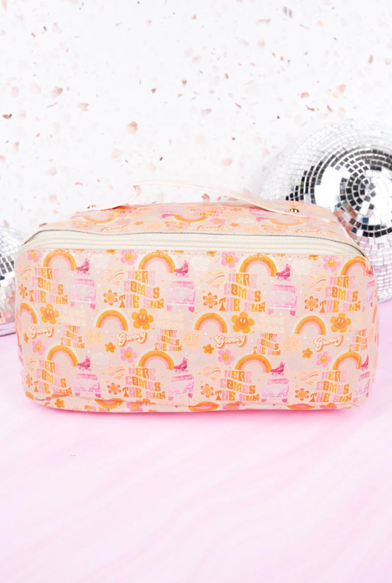 Groovy summer makeup bag