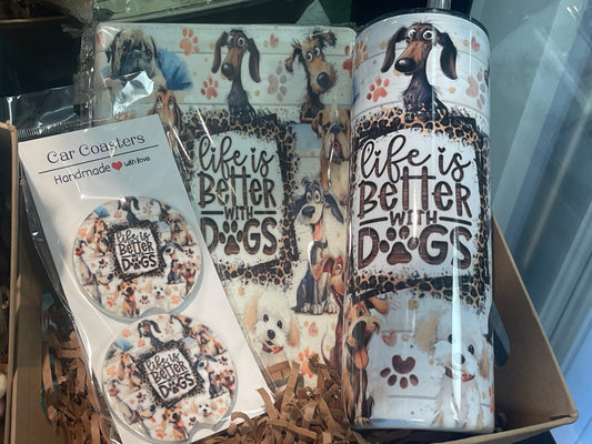 Life is Better with Dogs Gift Basket