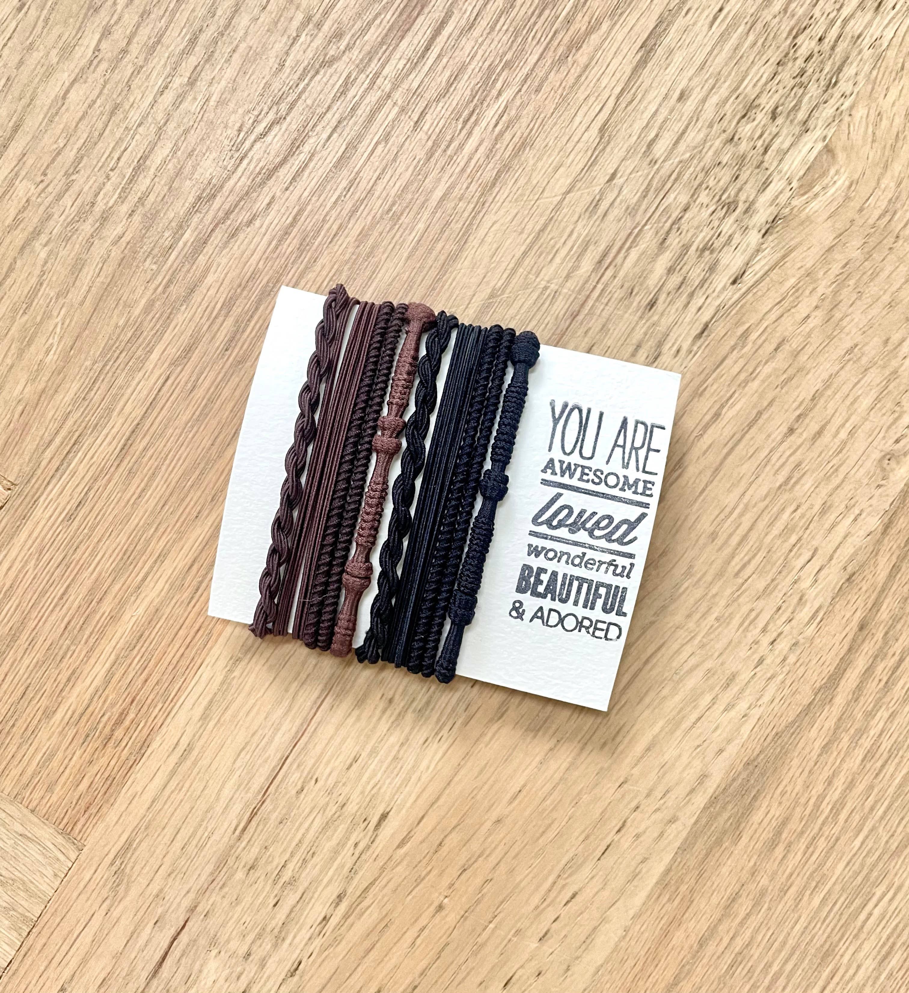 Boho Hair Ties | Dark Chocolate