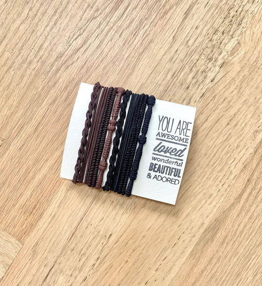 Boho Hair Ties | Dark Chocolate