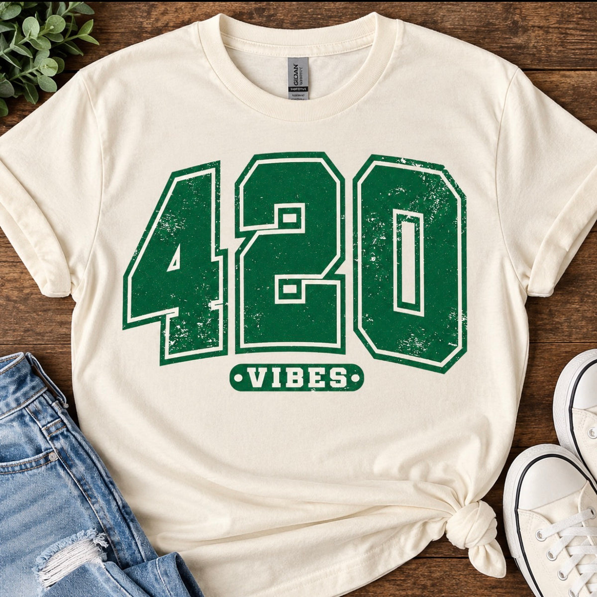 420 Vibes Graphic Tee 💚