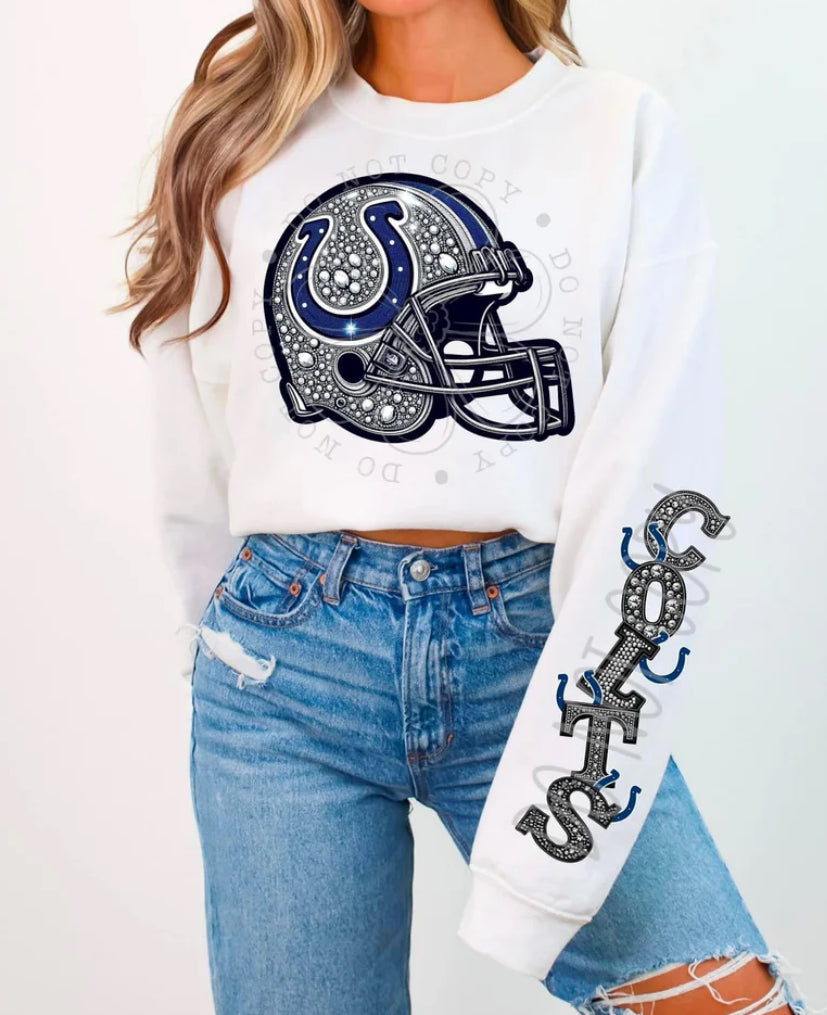 COLTS HELMET CREWNECK