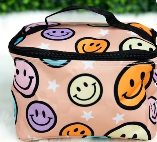 Put on a happy face makeup bag