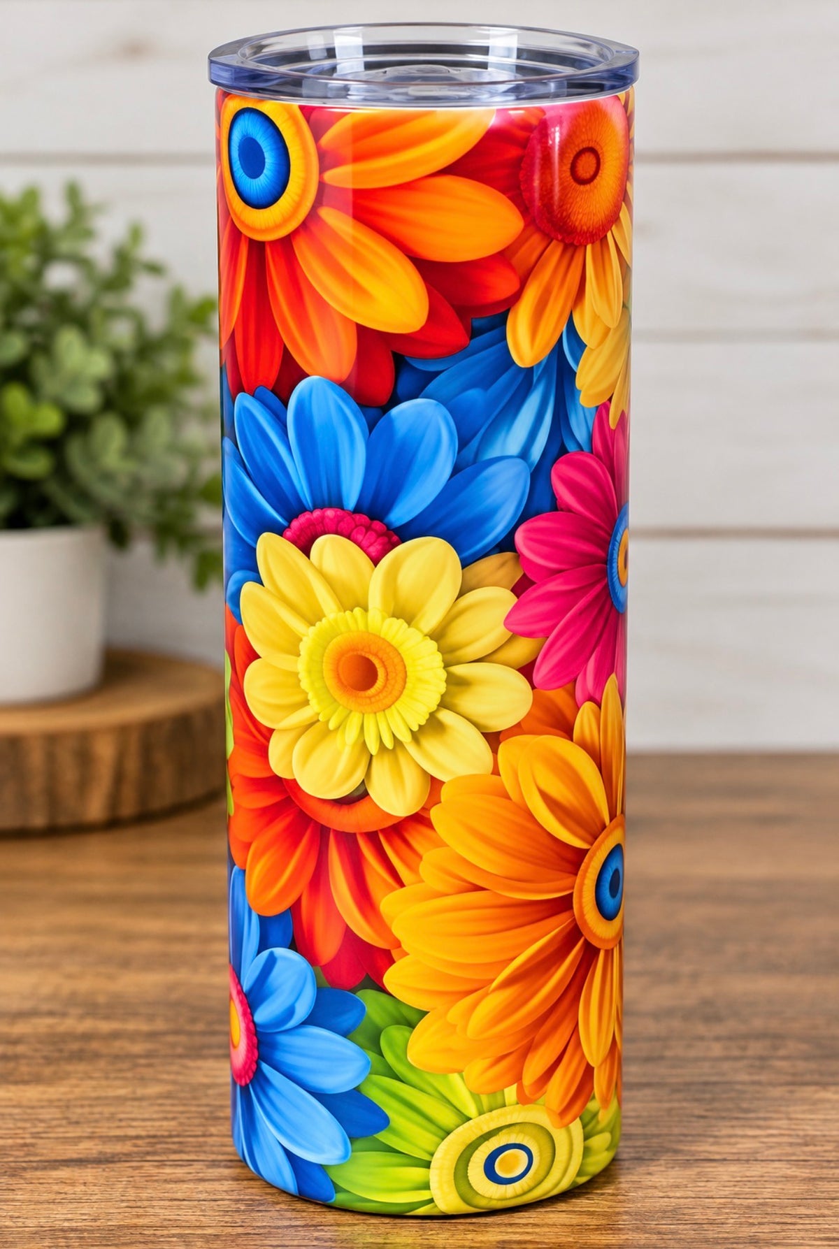 Colorful Daisy Floral 20 oz Tumbler 🌼🌸