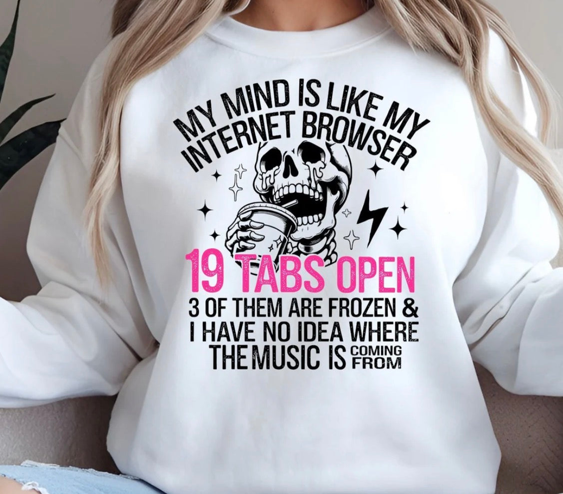 My mind is like my Internet browser