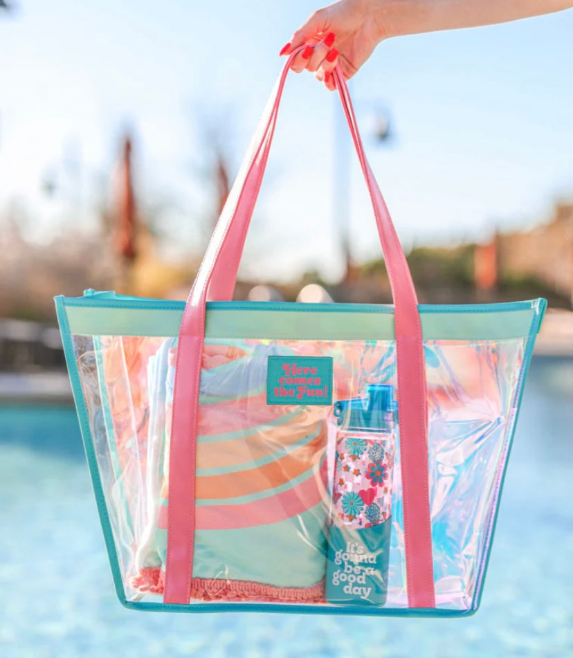 HERE COMES THE SUN IRIDESCENT TOTE
