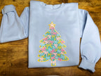 Pastel Christmas Tree Crewneck Sweatshirt – Ready to Ship 🎄🩷